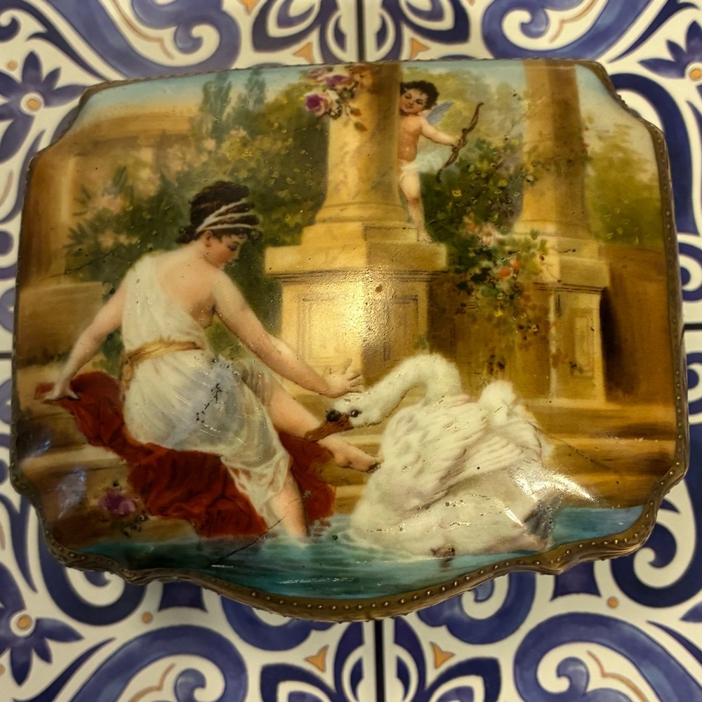 Royal Vienna Porcelain Trinket Box.